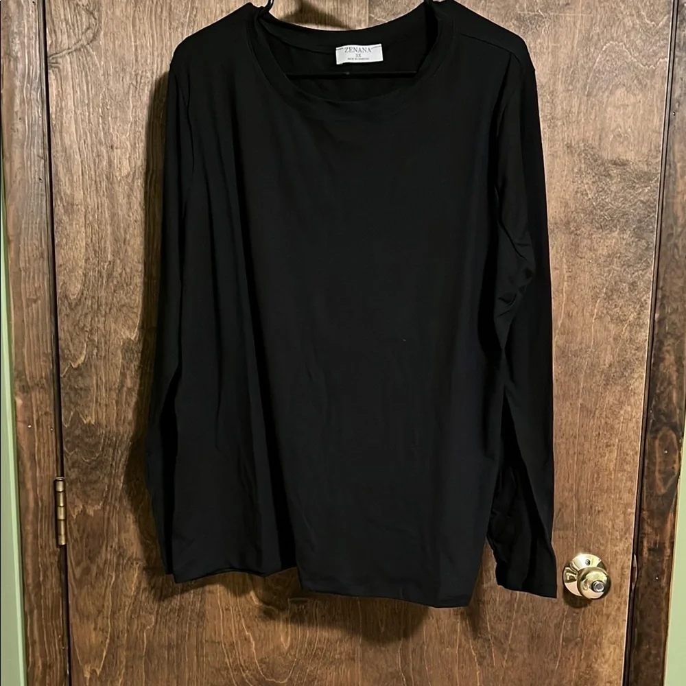 Zenana Black Long Sleeve Tee